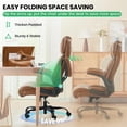 thumbnail image 4 of Ninecer 500lbs Big and Tall Office Chair with Inflatable Lumbar Support, Ergonomic Executive Desk Chair with Extra Wide Seat, Adjustable Height Computer Chair, Heavy Duty Leather Office Chair, Brown, 4 of 8