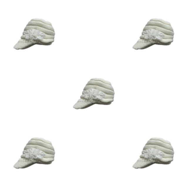 kurtrusly Ears Warm And Stylish Knitted Wool Cap For Cold Weather Acrylic Fiber Matreial white 5Set