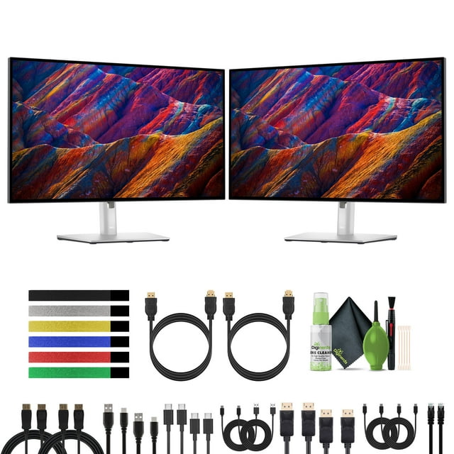 Dell Monitor UltraSharp U2723QE 27" UHD HDR IPS WLED LCD 4K, 3840x2160 a 60Hz c/ DisplayPort, Conc. de Acop. HDMI USB-C, Pack de 2 Monit. de PC c/ Kit de Limp. y Más