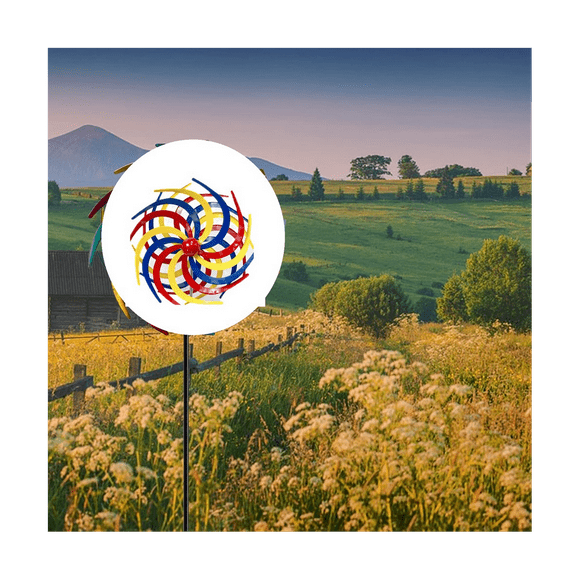 Colorful Wind Spinner Willow Leaves Dual Direction 360 Degree Windmills for Outdoor Yard Patio Lawn