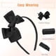 thumbnail image 4 of Diademas con lazo, diadema con lazo, moda antideslizante, negro de 0,35 pulgadas de ancho, diadema con lazo, para niñas y mujeres, 4 of 7