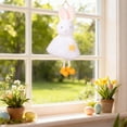 thumbnail image 1 of Decoración colgante de peluche de conejo de Pascua | Tela suave Amarillo Rosa Blanco | Adorno colgante de liebre de Pascua de 7 pulgadas | Regalo de decoración para fiesta de festival con cuerda, 1 of 6