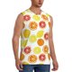 thumbnail image 2 of Fotbe Lemon Orange Men's Camiseta sin Mangas Estampada para Hombres, Playera Casual para Gimnasio, Entrenamiento, Playa-XX-Large, 2 of 7