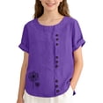 thumbnail image 1 of Chandail Filles T-Shirts Graphiques Tendance Hauts de Baseball Chandails Mignons pour Filles 7-8 Ans, 1 of 3