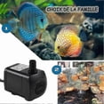 thumbnail image 5 of 8W Ultra-Quiet Submersible Pump with 12-Color LED for Aquarium Fountain 450L/H Black, 5 of 5
