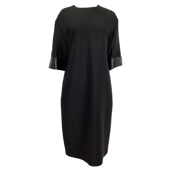 Pre-Owned Valentino Midi Dress in Black Wool