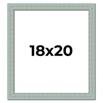 18x20 Frame Blue Teal Distressed Solid Wood Picture Frame | 1.625 Inch Moulding Width | Sonoma Blue