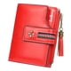 thumbnail image 1 of Qarigey Cartera de cuero para mujer, monedero plegable de almacenamiento para cambio, bolsa de viaje para fiestas, compras, tarjetero, regalo Carteras Rojo, 1 of 6