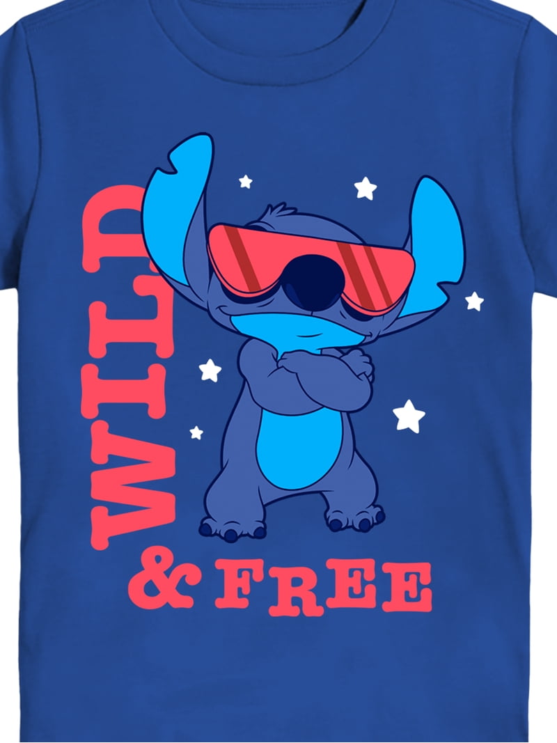 Lilo & Stitch Boys' Graphic Tee with Short Sleeves, Wild