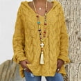 thumbnail image 5 of Yokua Women's Chunky Knit Sweater Fashion Hooded Sweater Casual Long Sleeve Comfortable Sweater, 5 of 8