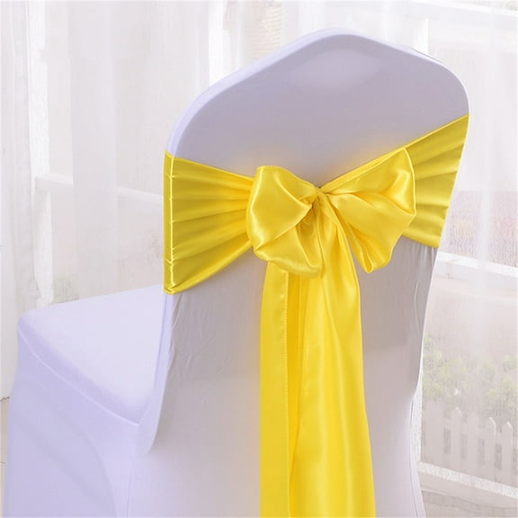 SIELUNO Decorative Satin Chair Sashes Chair Decoration Bow For Wedding Party Banquet Activity