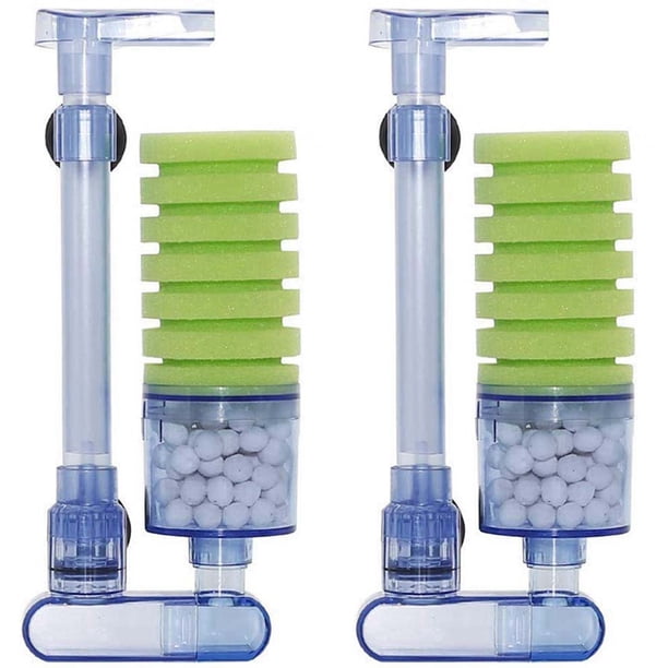 2X Filtro para Acuarios,Acuario Ultra Silencioso,Filtro de Esponja, Xy-2881