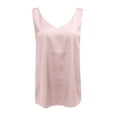 thumbnail image 4 of Pimfylm Womens Silk Satin Tank Tops V Neck Casual Cami Sleeveless Camisole Blouses Summer Basic Tank Shirt(Red,XL), 4 of 4
