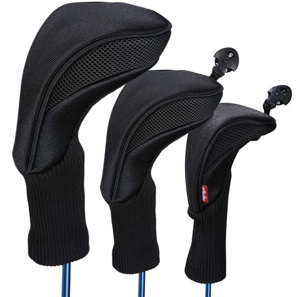 Juego de fundas para cabezas de palo de golf LONGCHAO para conductor Fairway, 3 unidades