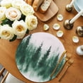 thumbnail image 2 of Round Placemats Watercolor Green Forest 15 inch Set of 6 Table Mats for Dining Table Trees Heat Resistant Non-Slip Kitchen & Home Decorative Place Mat Set, 2 of 8