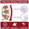 thumbnail image 3 of Merry Christmas Gingerbread Man Round Tablecloth 70 x 70 Inch, Xmas Peppermint Candy Holly Red Berry Decorative Table Cloth Dining Table Cover, Winter Holiday Dinner Party Picnic Decoration, 3 of 7