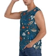 thumbnail image 3 of Haiem Men's Cartoon Space1 Print Tank Tops Summer Sleeveless Cut Off Workout T-Shirts Fitness Vest Athletic Undershirts-Medium, 3 of 8