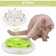 thumbnail image 3 of Juguete interactivo automático para gatos, blanco y verde, con plumas eléctricas, inteligente, divertido, rotación aleatoria, regalo para gatitos y gatos, juguetes educativos de entrenamiento., 3 of 5