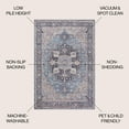 thumbnail image 4 of JONATHAN Y WASHABLE 3 x 5 Area Rug, Maris Ornate Medallion - Blue/Cream, WSH109C-3, 4 of 10