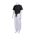 thumbnail image 3 of Men's Sleek Fushiguro Toji Black Combat Uniform Set  Adult Men Black Short Sleeve Top Pants Suit Uniform Outfits, 3 of 6