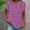Purple plus size v neck blouse a1, variant on Women's Plus Size V Neck Short Sleeve Blouse Button Down Polka Dot Casual Loose Tops Party Wear Fashion Shirts, Black 3XL