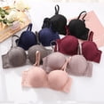 thumbnail image 4 of 1/2 cup thin lace bra women's adjustable upper support gathered underwear, 4 of 6