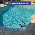thumbnail image 3 of Ktaxon Gear Drive Automatic Suction Pool Cleaner for Above Ground & Inground Pools w/ 12 Grey Hoses, 132-2C, Green, 3 of 8