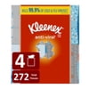 Kleenex Anti-Viral Facial Tissues, 4 Cube Boxes (272 Total Tissues)