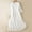 White, variant on Women's Elegant Cotton Linen Dress Summer Casual Half Sleeve V Neck Loose Double Layers Flowy Long Dresses