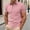 Pink, variant on Short Sleeve Polo Shirts for Men Summer Casual Quarter Zipper Collared Textured Plain Tshirts Work Shirts Golf Shirt