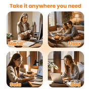 Zimtown Lap Desk 21 x 13, Nature Bamboo Folding Laptop Desk, Bed Tray Table for Computer, Adjustable Computer Notebook Desk Laptop Stand, Natural