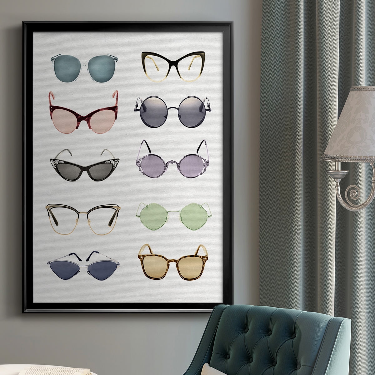 Vintage Glasses I Premium Classic Framed Print - Ready to Hang