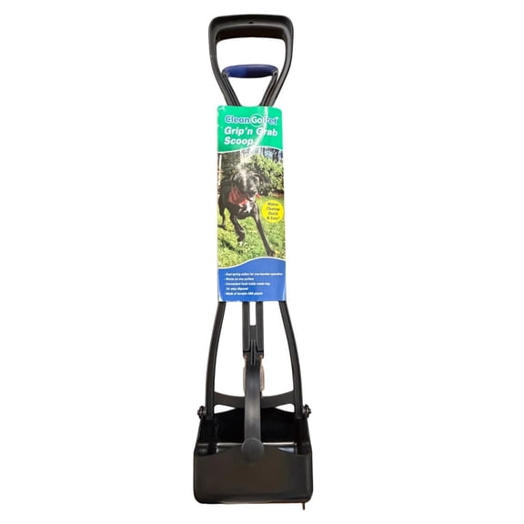 Clean Go Pet Grip' n Grab Pet Scooper Black/Purple 27.5"x5.5"x5"