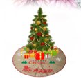 thumbnail image 4 of Falda de árbol de Navidad Lino Base de árbol de Navidad Decoración Delantal Envoltura (120 CM), 4 of 8