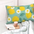 thumbnail image 4 of Fotbe Lemons Chamomile Flowers And Leaves Funda de Almohada Decorativa Estilo Occidental, Lujo en Algodón, Fundas para Almohadas King, Cojín Estampado para Decoración del Hogar-20"x30", 4 of 6