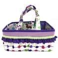 thumbnail image 2 of Bacati - Nursery Storage Caddy Botanical Purple/Lilac/Green/Plum Girls, 2 of 14