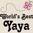 thumbnail image 3 of CafePress - Yaya Gift Worlds Best - Unisex Canvas Tote Bag, Beige, 1-Piece, 3 of 8