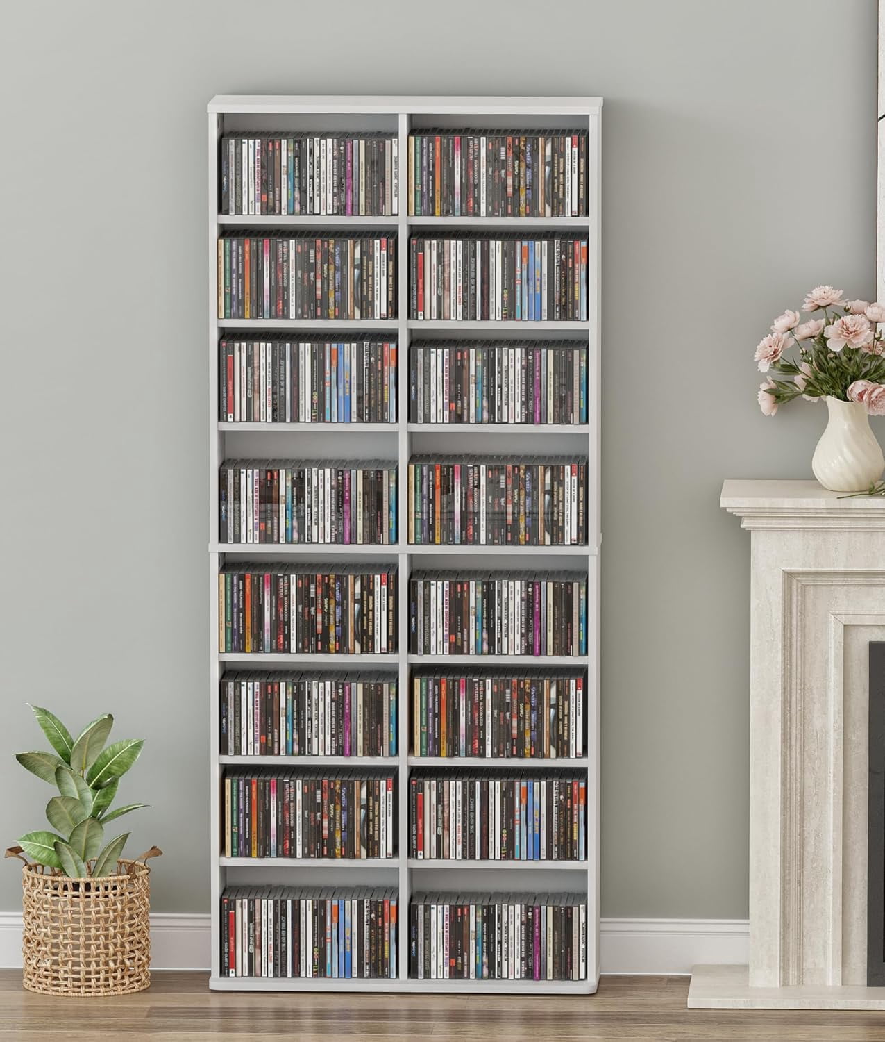Leslie Dame Mission Multimedia DVD/CD Storage Cabinet with Sliding