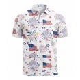 thumbnail image 4 of XDZJLR Mens Polo Shirt 250 Anniversary Usa Casual Summer Comfortable Breathable Short Sleeve Printed T Shirt Daily Wear Leisure Tops Big And Tall Golf Shirt Men S-5Xl, 4 of 5