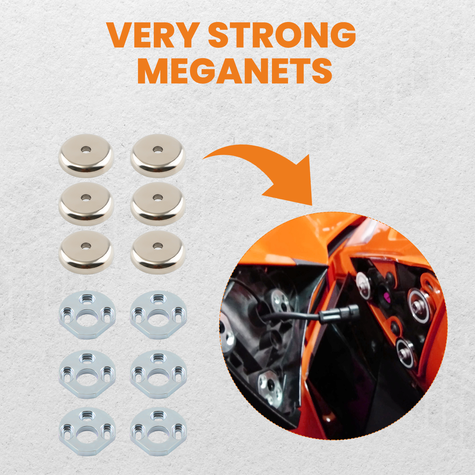 Maxpeedingrods Magnetic Side View Mirror Mounts for Can-Am Spyder RT / RT-L / RT-S 2011-2017