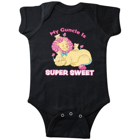 

Inktastic My Guncle Is Super Sweet Cotton Candy Lions with Pink Mane Gift Baby Boy or Baby Girl Bodysuit