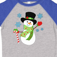 thumbnail image 4 of Inktastic Christmas Snowman in Top Hat with Candy Cane Boys or Girls Toddler T-Shirt, 4 of 5