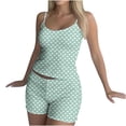thumbnail image 7 of Miqool Women Two Piece Outfits Y2k Boy Shorts Set Sleeveless Crop Top Button Down Shorts Set Loungewear Pajamas Set, 7 of 7