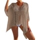 thumbnail image 1 of Nueva moda de mujer Playa Sexy Dobladillo sólido Cubrir traje de baño Pompotops  lopia1000651, 1 of 7