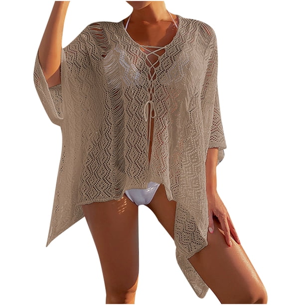 Nueva moda de mujer Playa Sexy Dobladillo sólido Cubrir traje de baño Pompotops lopia1000651