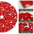 thumbnail image 6 of 30 Inch Christmas Tree Skirt – Velvet Plush Tree Mat, Soft Thickened Polyester with Red Ties, Single-Sided Printing, Available in 30in/36in/48in, Perfect for Holiday Xmas Tree Decoration, 6 of 7