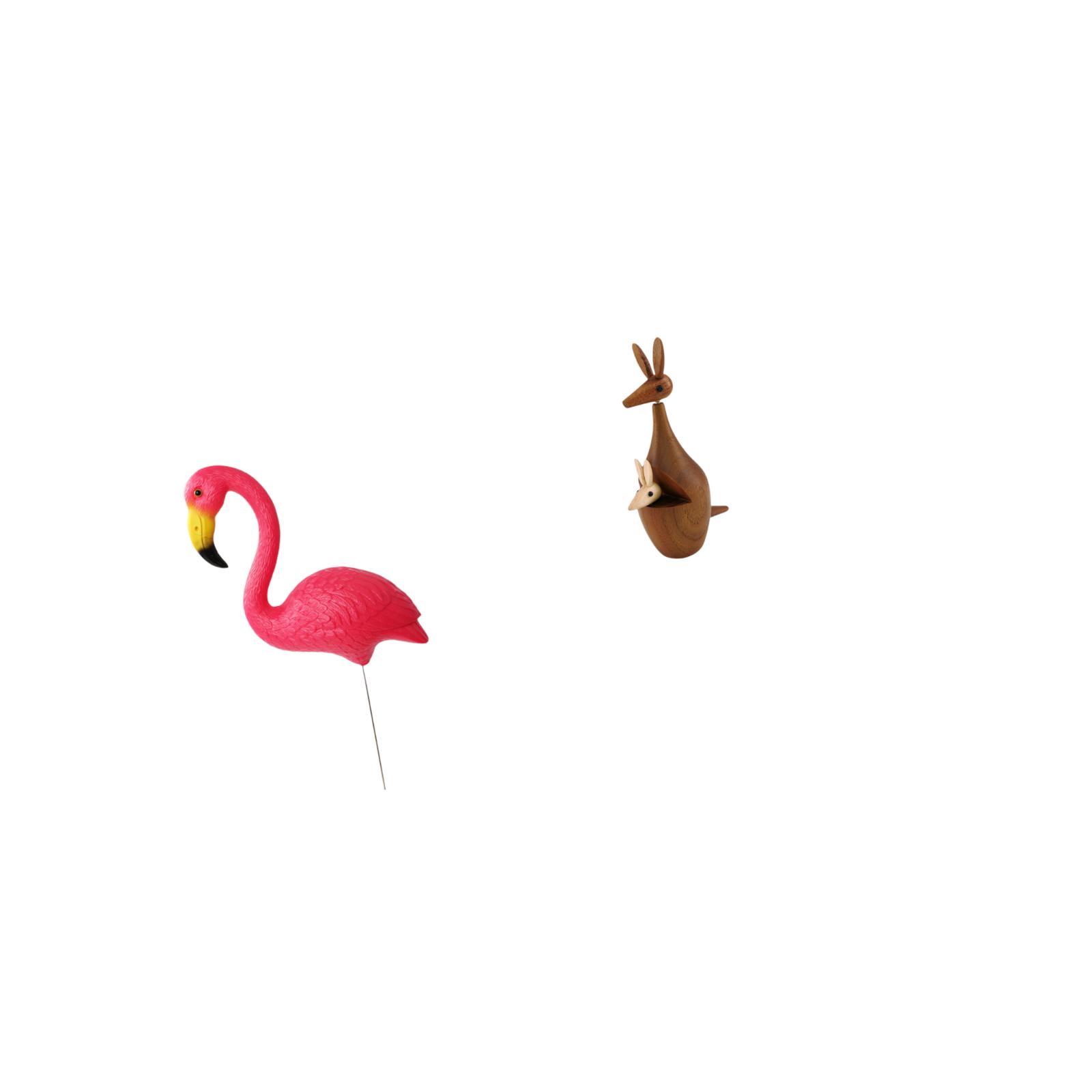 CarpNettore Flamingo Garden Sculpture Figurine for Holiday Spring Yard Art Ornament and Decorative Party Favor Bedroom Bookshelf