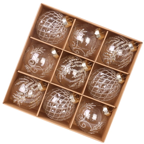 ZPAQI Festival Seasonal Decors Christmas Sphere Set Sparkling Tree Hanging Ornament