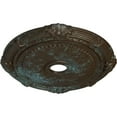 thumbnail image 3 of Ekena Millwork 27 1/2"OD x 3 7/8"ID x 2 1/4"P Heaton Ceiling Medallion (Fits Canopies up to 6 1/2"), Hand-Painted Bronze Blue Patina, 3 of 6