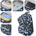 thumbnail image 4 of Baseballs Blue Pattern Backpack for School, Cute School Bag with Adjustable Shoulder Straps and Padded Back, 16.9"x12.6"x5.9", 4 of 5